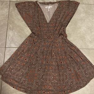 BCBGeneration Pink Pattern Short Sleeve Dress